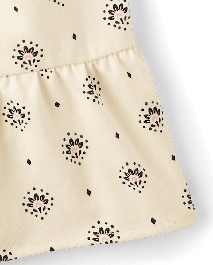 Robe à volants imprimée pompons pour bébés et petites filles