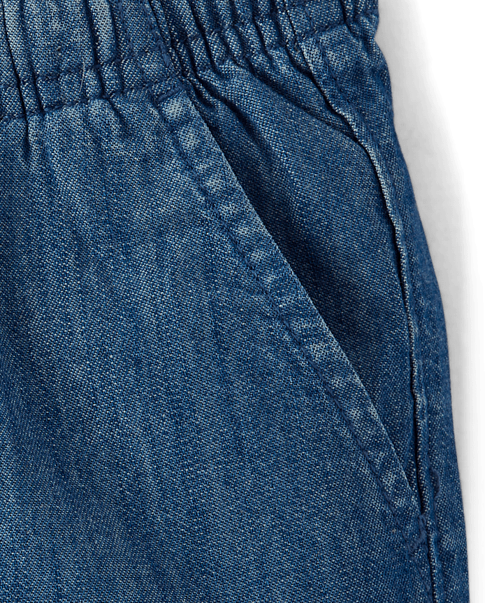 Baby And Toddler Chambray Pull On Jean Shorts