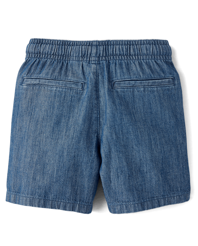 Baby And Toddler Chambray Pull On Jean Shorts