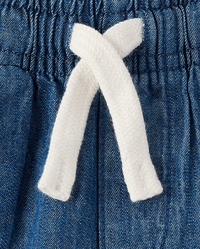 Baby And Toddler Chambray Pull On Jean Shorts