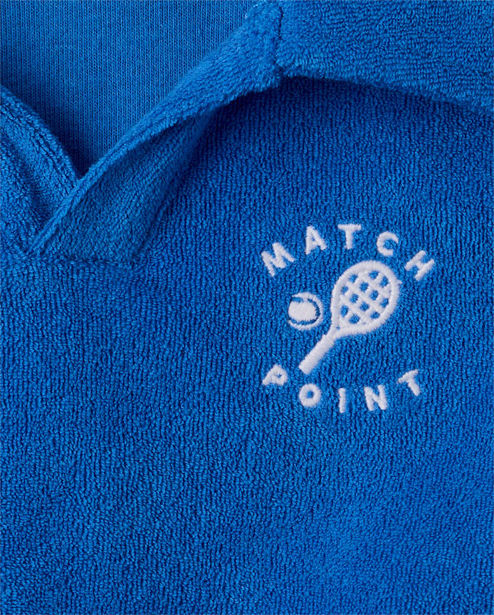 Baby And Toddler Boys Embroidered Tennis Textured Terry 2-Piece Outfit Set