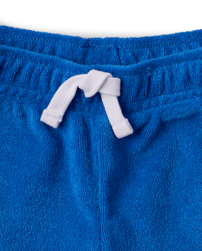 Baby And Toddler Boys Embroidered Tennis Textured Terry 2-Piece Outfit Set