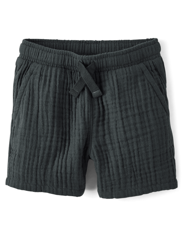 Baby And Toddler Boys Gauze Pull On Shorts