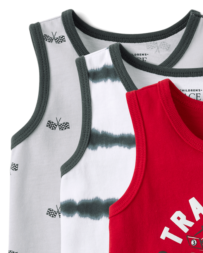 Baby And Toddler Boys Graphic Tank Top 3-Pack