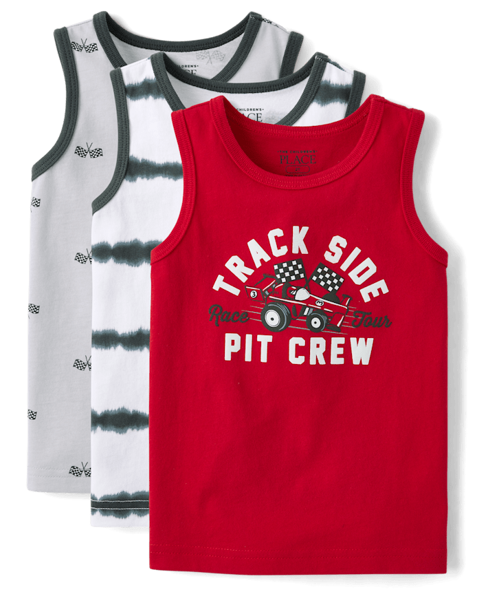 Baby And Toddler Boys Graphic Tank Top 3-Pack