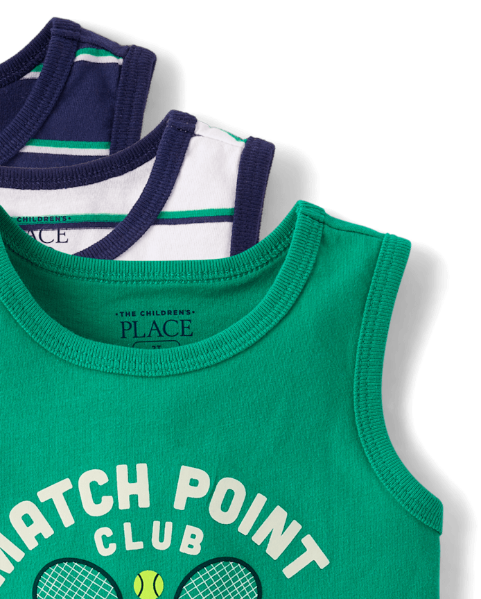 Baby And Toddler Boys Graphic Tank Top 3-Pack