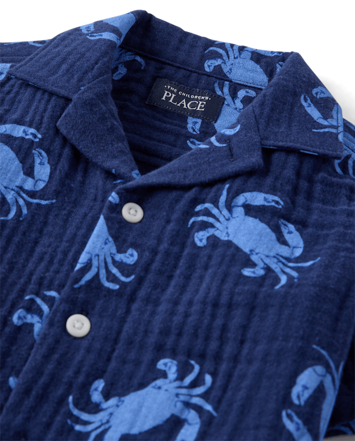 Baby And Toddler Boys Print Gauze 2-Piece Outfit Set