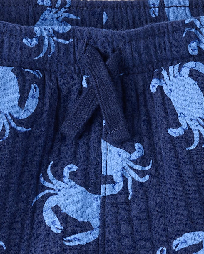 Baby And Toddler Boys Print Gauze 2-Piece Outfit Set