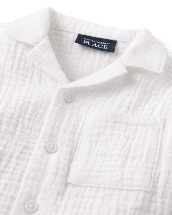 Baby And Toddler Boys Gauze Button Up Shirt