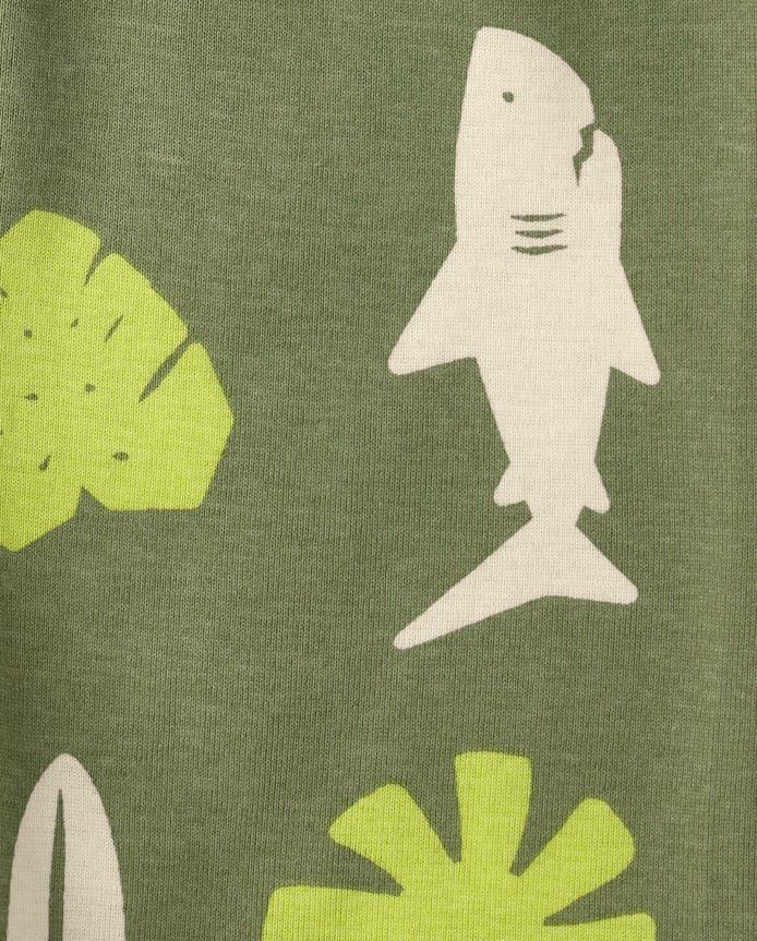 Boys Surf Vibes Snug Fit Cotton Pajamas