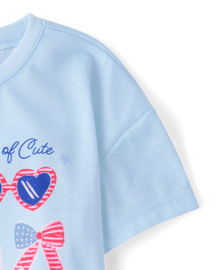 Girls Americana Ruffle Pajamas