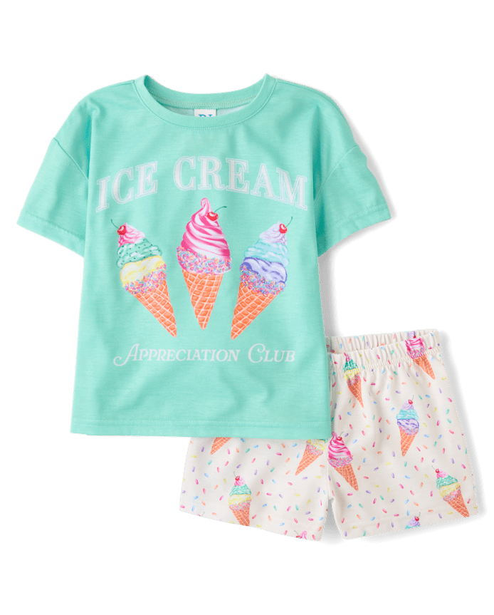 Girls Ice Cream Club Pajamas