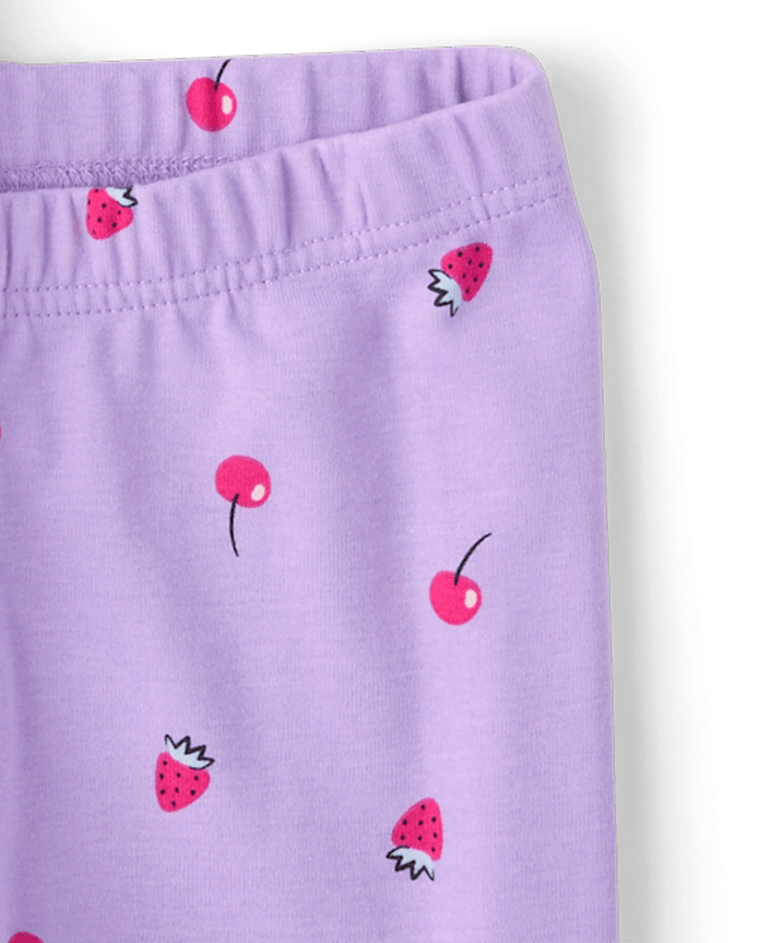 Girls Cake For Breakfast Snug Fit Cotton Pajamas