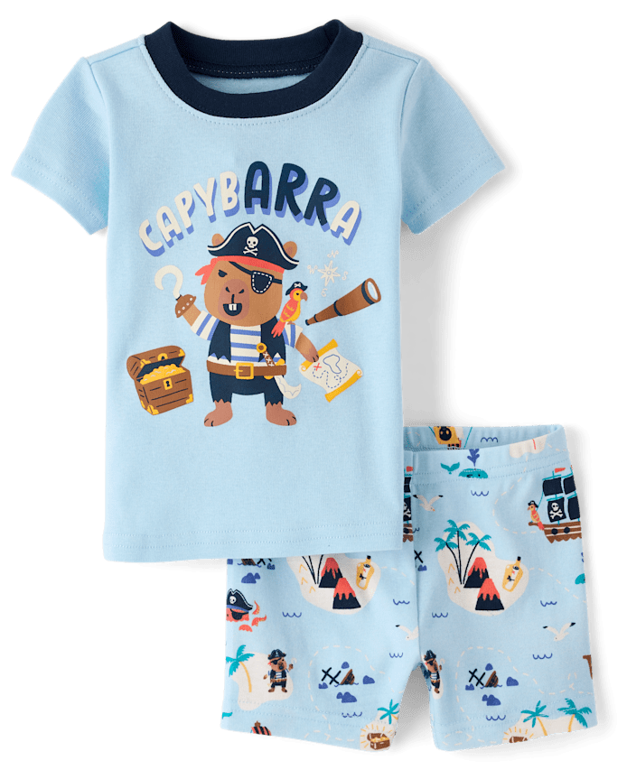 Baby And Toddler Capybara Pirate Snug Fit Cotton Pajamas
