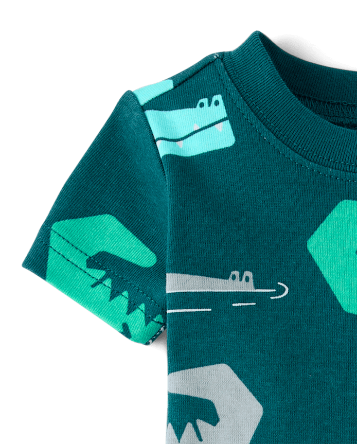 Baby And Toddler Boys Crocodile Snug Fit Cotton Pajamas