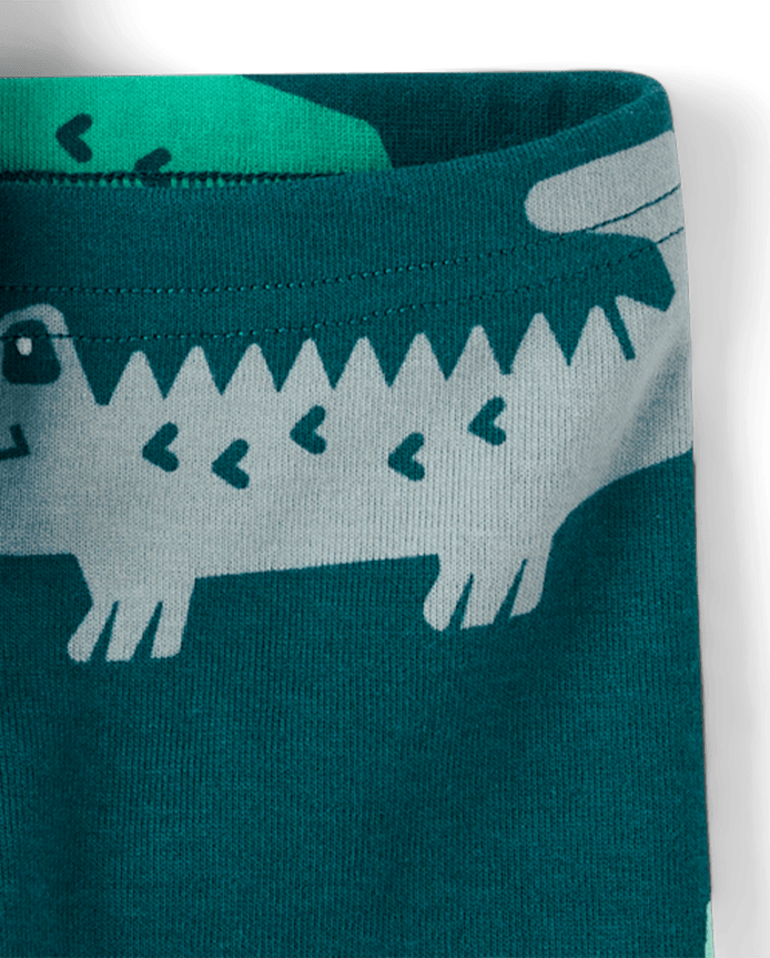 Baby And Toddler Boys Crocodile Snug Fit Cotton Pajamas