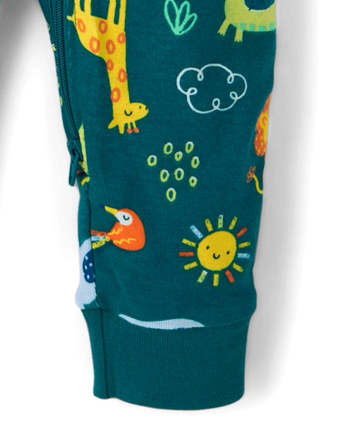 Baby And Toddler Boys Safari Snug Fit Cotton One Piece Pajamas