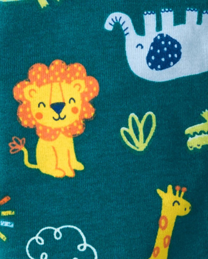 Baby And Toddler Boys Safari Snug Fit Cotton One Piece Pajamas