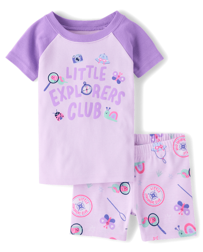 Baby And Toddler Girls Explorer's Club Snug Fit Cotton Pajamas