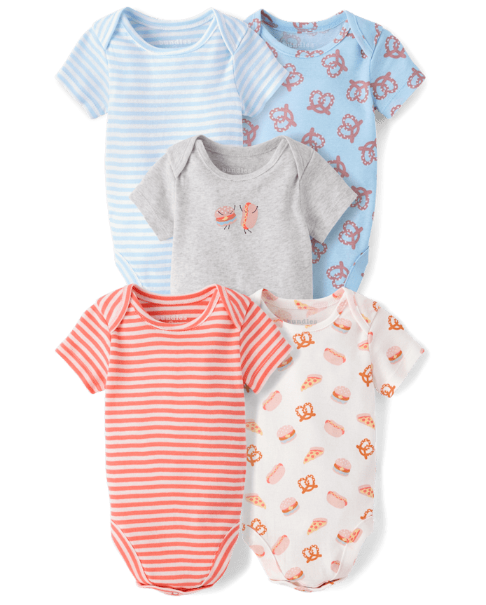 Baby Boys Snacks Bodysuit 5-Pack