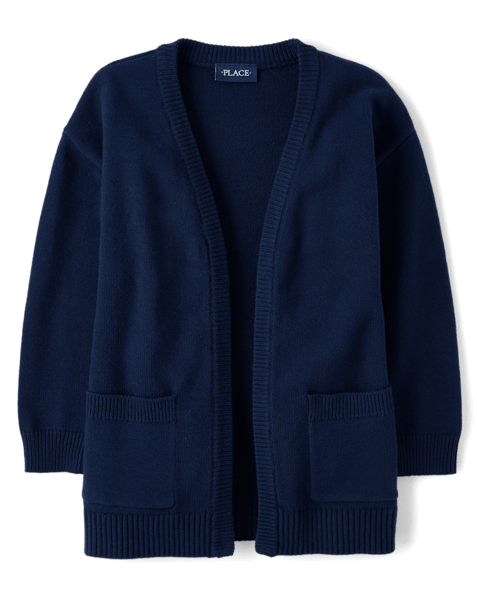 Girls Open Front Cardigan