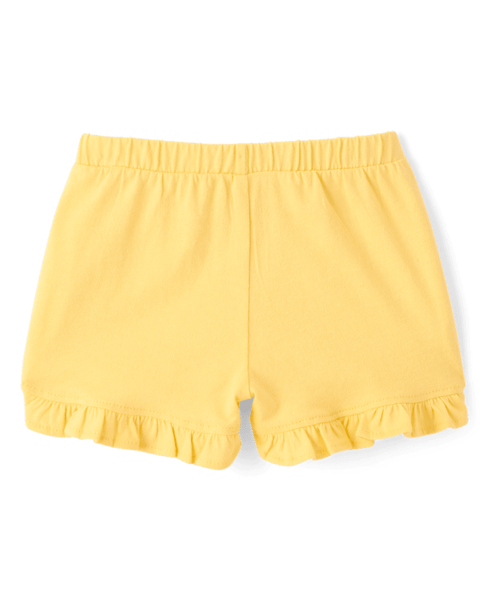 Baby Girls Lemon Ruffle Shorts 3-Pack