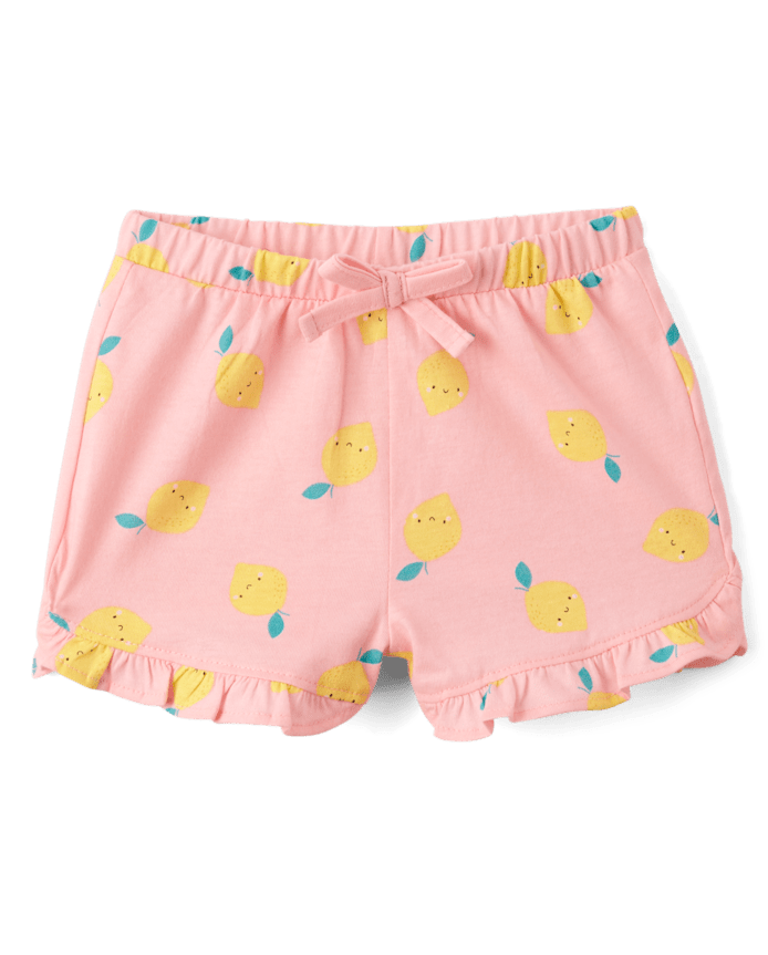 Baby Girls Lemon Ruffle Shorts 3-Pack