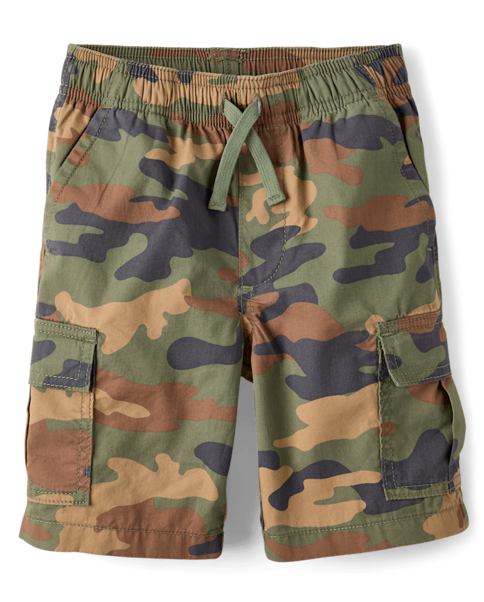 Boys Camo Pull On Cargo Shorts