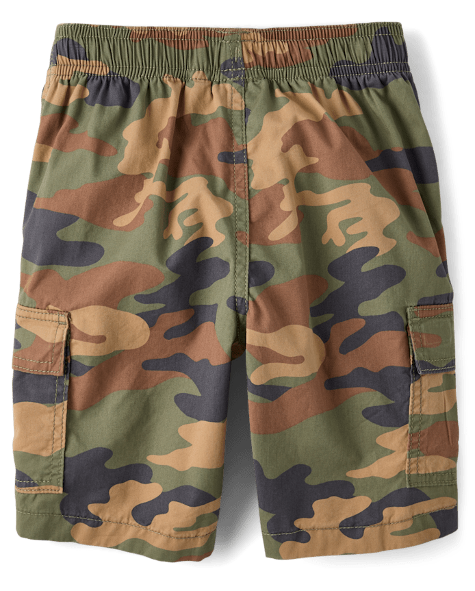 Boys Camo Pull On Cargo Shorts