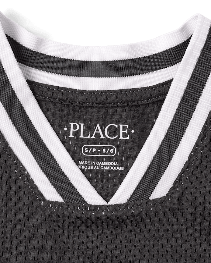 Kids Quick Dry Varsity Mesh Basketball Tank Top