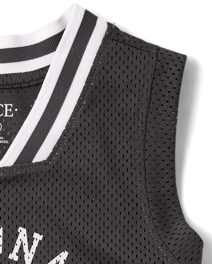 Kids Quick Dry Varsity Mesh Basketball Tank Top
