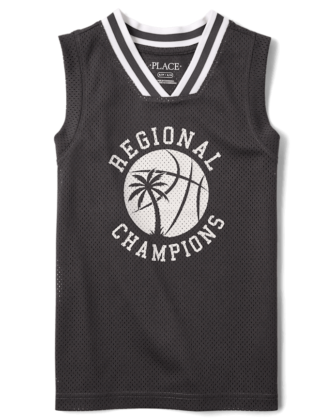 Kids Quick Dry Varsity Mesh Basketball Tank Top