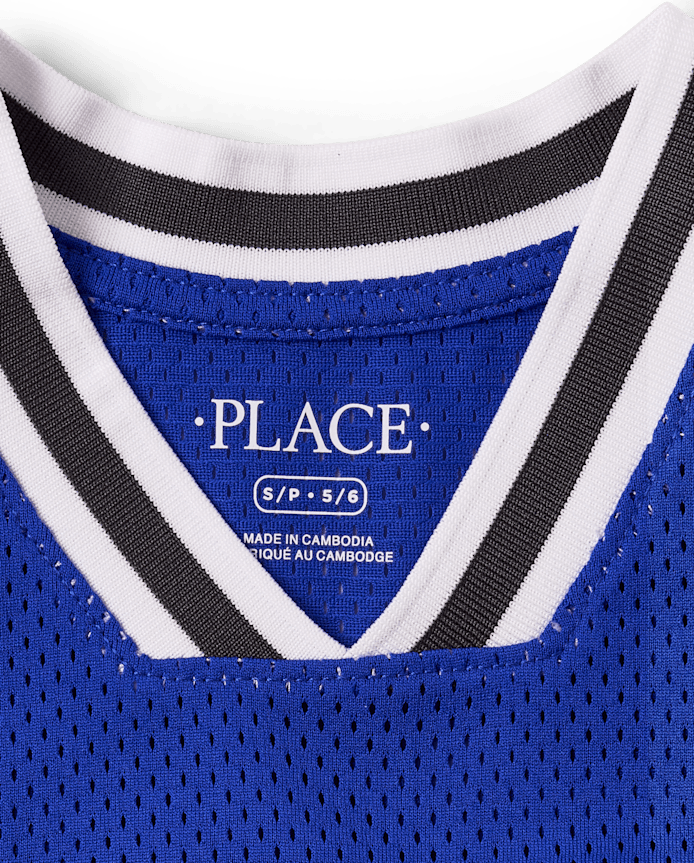 Kids Quick Dry Varsity Mesh Basketball Tank Top