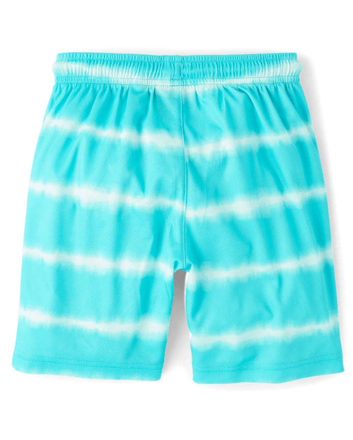 Boys Quick Dry Striped Lined Mesh Active Shorts