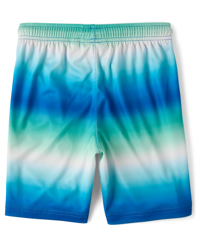 Boys Quick Dry Striped Lined Mesh Active Shorts