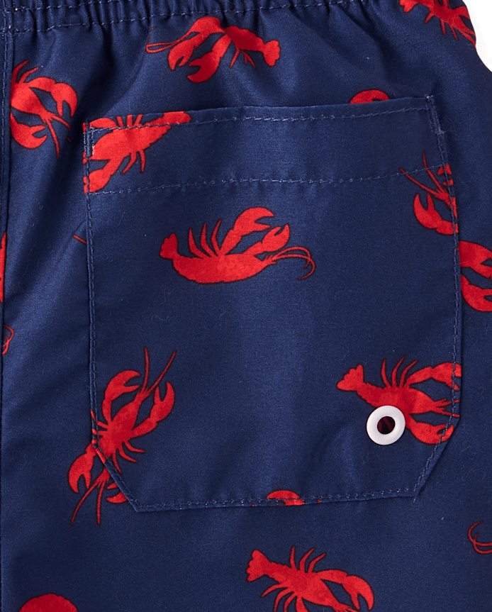 Boys Lobster Rashguard Swimsuit