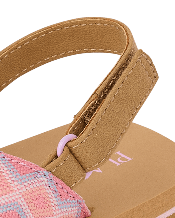 Toddler Girls Embroidered Flip Flops