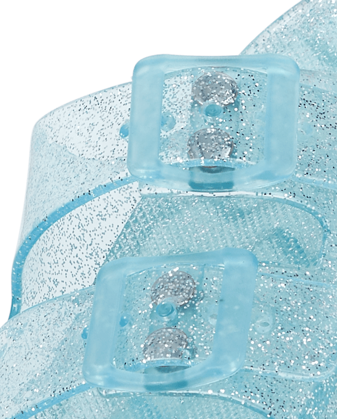 Girls Glitter Jelly Buckle Slides