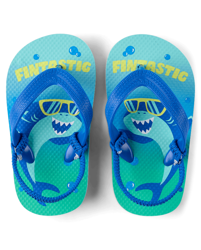Toddler Boys Shark Flip Flops
