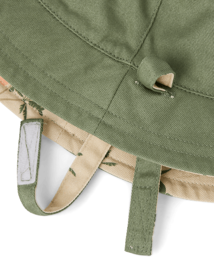 Baby Boys Crocodile Reversible Bucket Hat