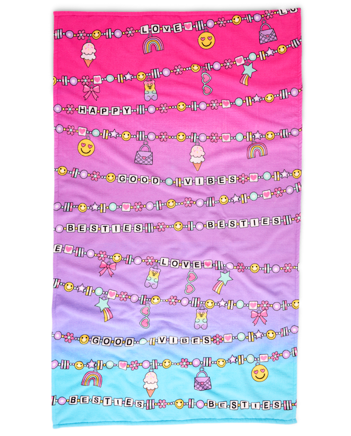 Girls Friendship Bracelet Beach Towel