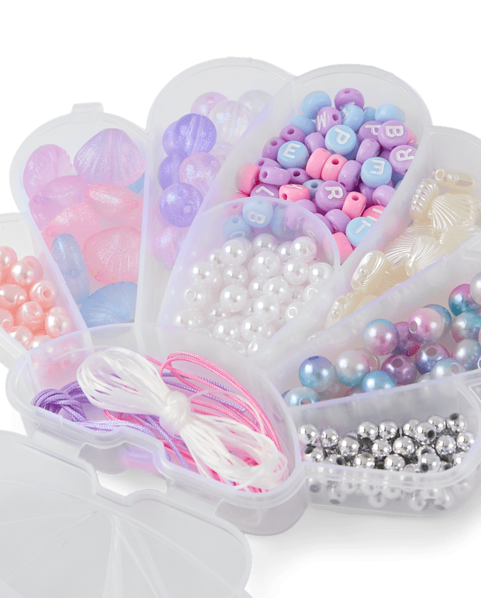 Girls Seashell DIY Beaded Bracelet Set