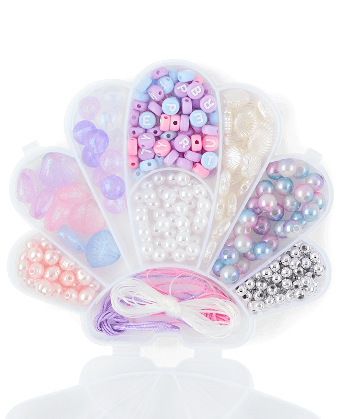 Girls Seashell DIY Beaded Bracelet Set