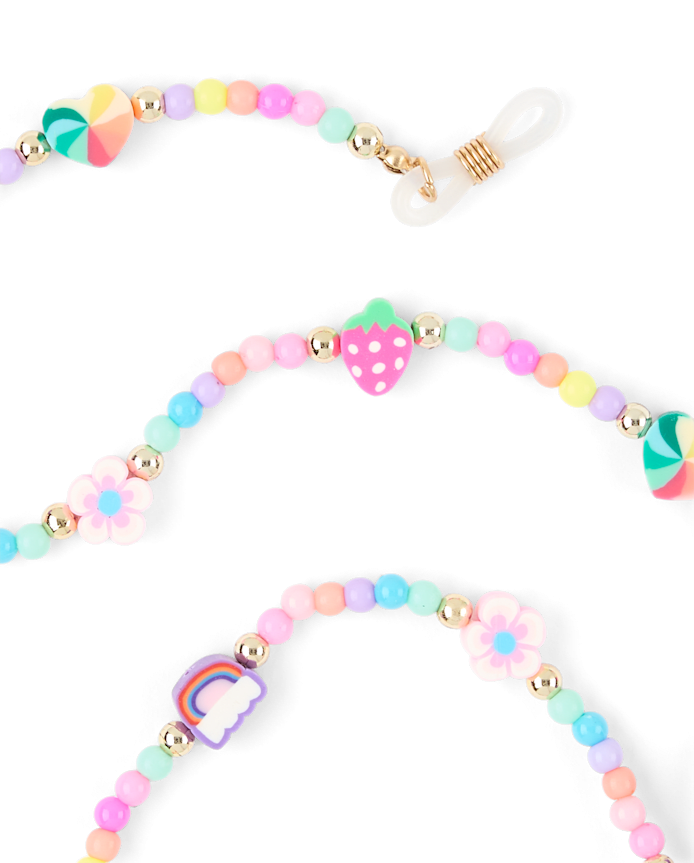 Girls Happy Face Beaded Sunglasses Chain