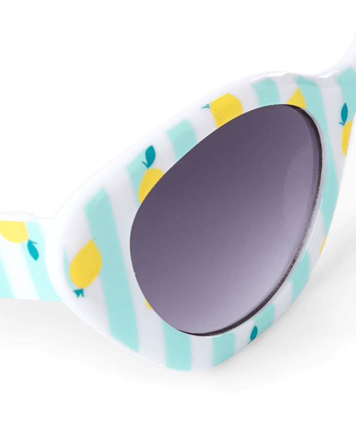 Toddler Girls Striped Lemon Cat Eye Sunglasses