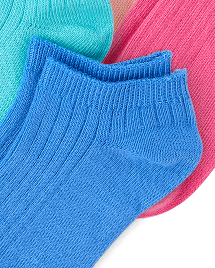 Girls Rainbow Ankle Socks 10-Pack