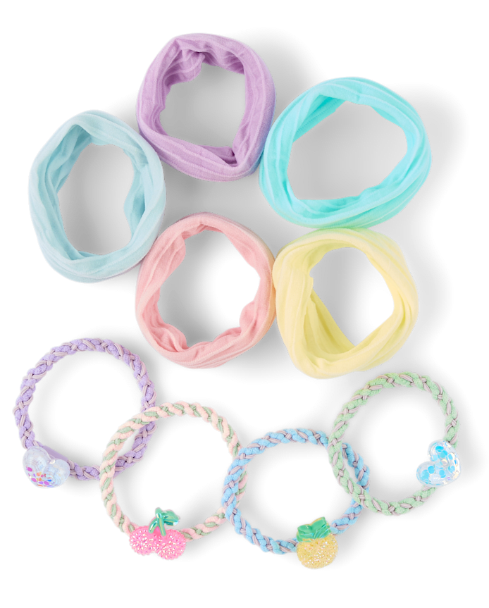 Girls Fruit Hair Tie 9-Pack