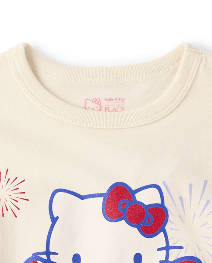 Girls Hello Kitty® Glitter Bow Relaxed Graphic Tee