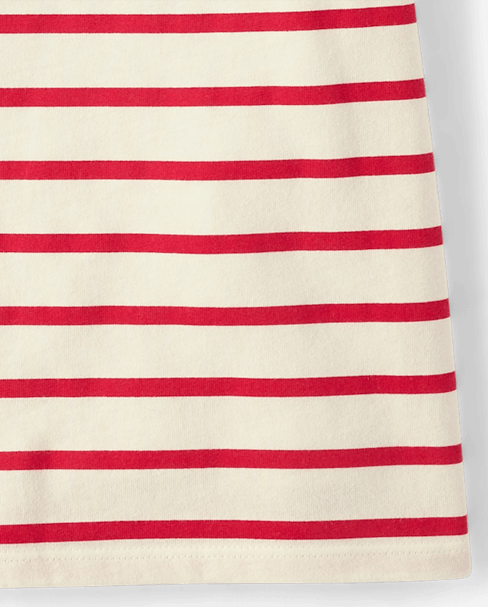 Girls Hello Kitty® Puff Print Beach Club Striped Graphic Tee