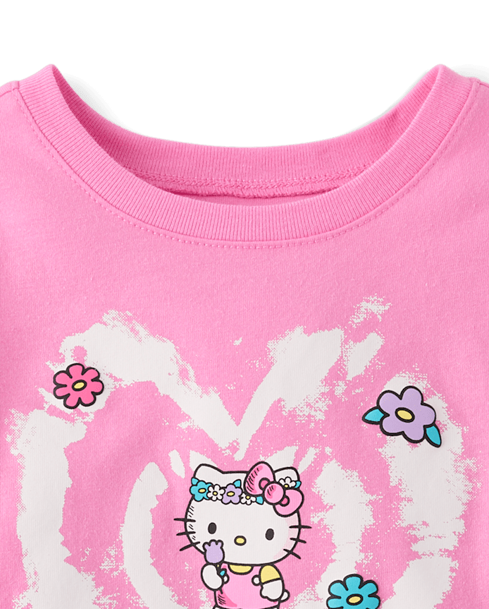 Toddler Girls Hello Kitty® Puff Print Heart Graphic Tee